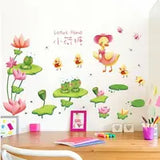 Stiker Dinding Wallsticker Lotus dan Duck size 50x70 XL7193