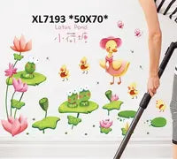 Stiker Dinding Wallsticker Lotus dan Duck size 50x70 XL7193