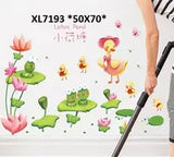 Stiker Dinding Wallsticker Lotus dan Duck size 50x70 XL7193