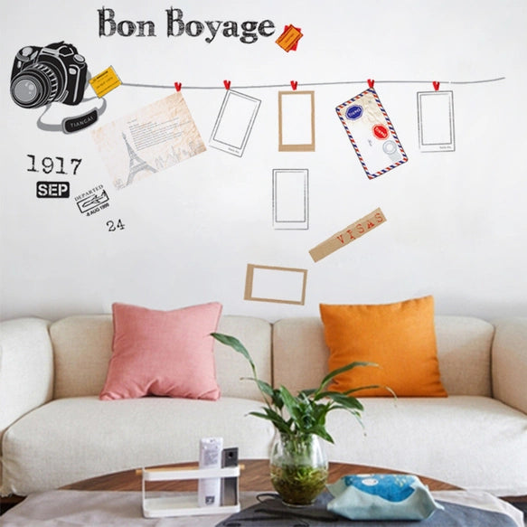 Wall Sticker SX16 Photo Camera Relaxing DIY Wallpaper Interior Sheet Removable Sticker Free Shipping size 50x70 dm570137