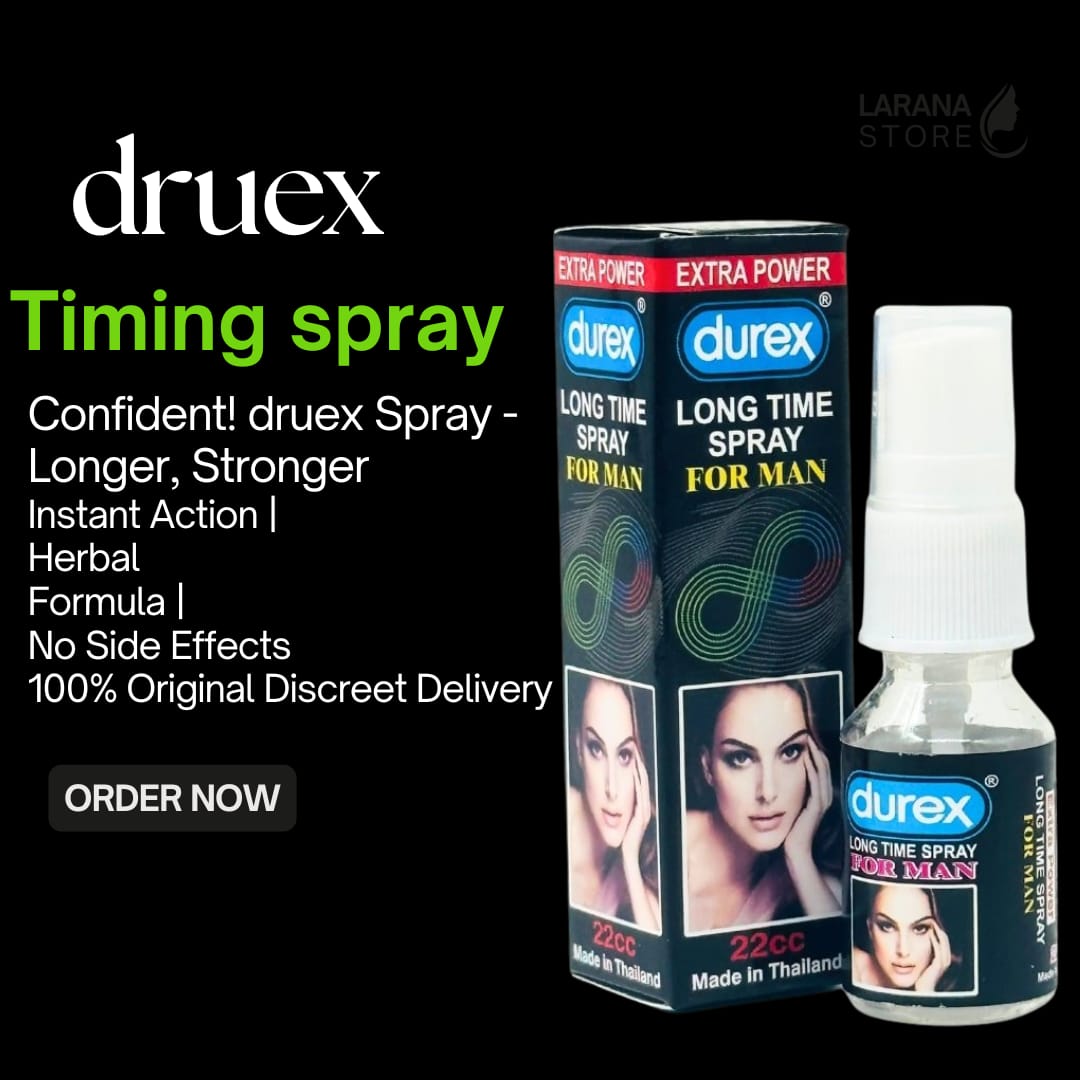Druex Timing Spray | Long-Lasting Performance Support | Waterproof Formula | Pack of 1 (22g)
