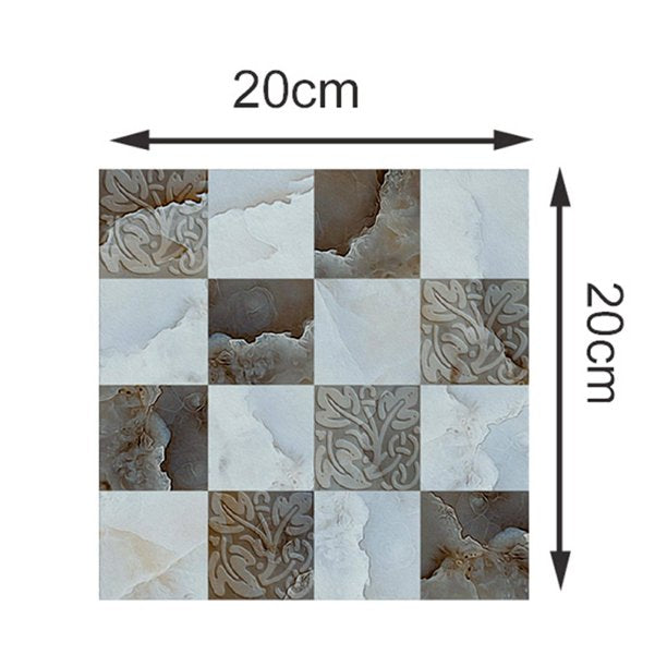 DIY Kitchen Bathroom Bathroom Simulation Wall Tile Waterproof Wallpaper, Peel and Stick Tile Backsplash Wall Tiles 8"x8" (6 Sheets) JM706 Floor /tile Stickers