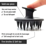 Head Cleansing &amp; Scalp Massage Brush – Soft Bristles for Wet &amp; Dry Use (Black color)