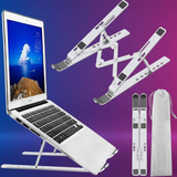 Speed X 18 Inch Biggest Height Heavy Duty Professional Laptop Stand Aluminium Alloy Creative Adjustable Folding Portable With Pouch Cover And 6 Angles Adjustable