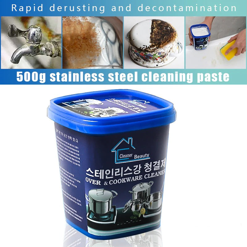 Stubborn Stains Cookware Cleaner | Kitchen Washing Pot Dish Bottom | Cookware Cleaning Paste 500gm