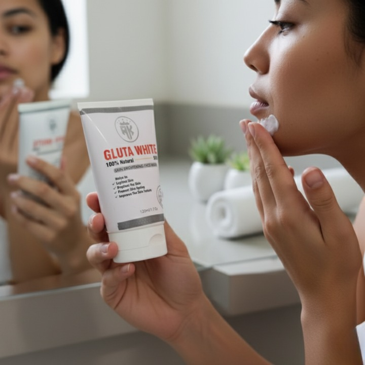 Gluta White Skin Brightening Face Wash 120ml – 100% Natural Formula For Clear, Radiant & Smooth Skin