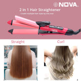 Nova 2?in?1 Hair Straightener & Curler | Model NHC?2009 | Professional Styling Tool