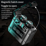 M25 Gaming Wireless Earbuds - TWS Bluetooth 5.3 Headphones, Magnetic Hatch Cover, 100% LED Display, Low Latency Stereo Sound, Built-in Mic