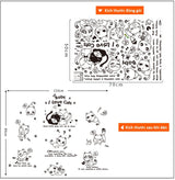 Wall stickers featuring 10 cute and funny cats, made of PVC decal material.size 50x70 xh3646c