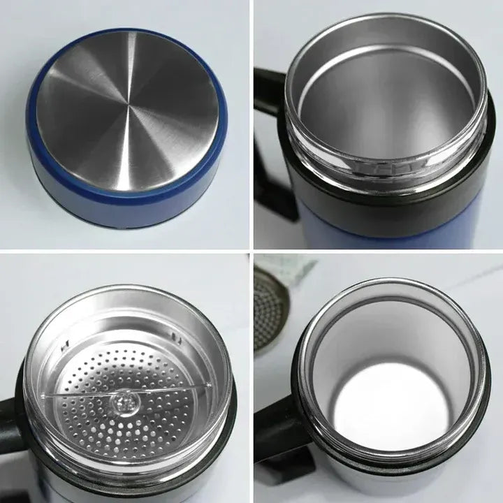 355ML Stainless Steel Coffee Cup – Double Wall Insulated, Leak-Proof, Reusable & Eco-Friendly Travel Mug for Hot & Cold Drinks (Random Color)