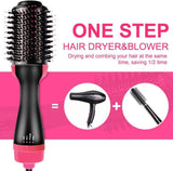 3?in?1 Hair Dryer with Comb, Hair Straightener & Curler for Easy Styling