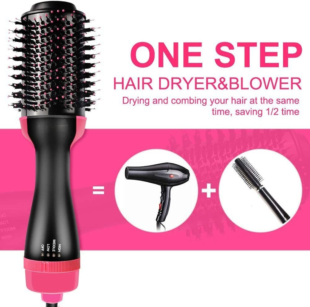 3?in?1 Hair Dryer with Comb, Hair Straightener & Curler for Easy Styling