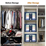 Foldable Metal Frame Clothes Storage Organizer Bag – Large Capacity Fabric Wardrobe Box with Zipper & Clear Window