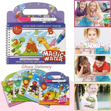 New Magic Water Book Painting Drawing Coloring Board Book Magic Water Pen (random book )