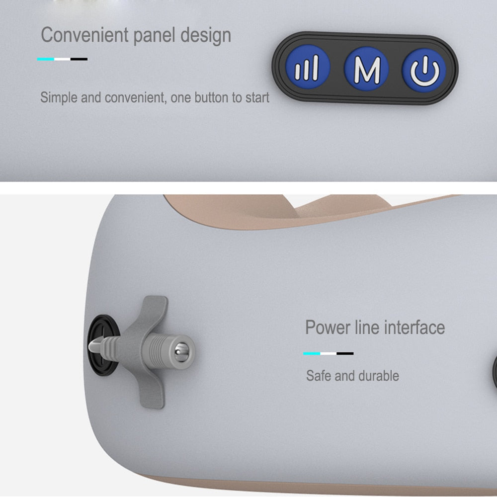 U Shaped Pillow Neck Massager USB Charging Portable Neck Shoulder Cervical Relaxing Massager Protector Outdoor Home Car