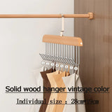 8 Hooks Multi-function Wooden Caps, Belts, Tie Hanger – Strong No Trace Storage Rack