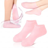 Silicon Moisturizing Gel Socks – Silicone Socks Waterproof Anti-Cracking Foot Care Treatment for Dry, Dead Skin, and Cracked Heels – Soft Spa Pedicure Protector 65g