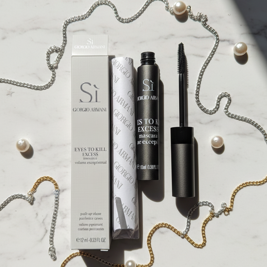 Giorgio Armani Si Eyes to Kill Excess Mascara – Dramatic Volume, Length & False-Lash Effect | Buildable, Clump-Free Formula