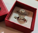 Silver  Couple Rings For Partner Valentine's Day Gift Cubic Zircon Stone Engagement Ring For Couple fgfrsrf4b-1