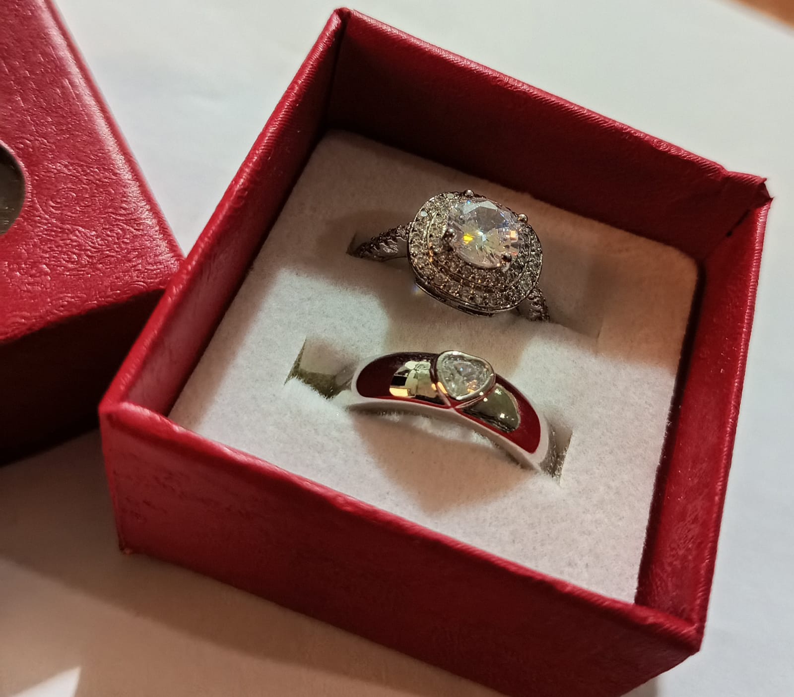Silver  Couple Rings For Partner Valentine's Day Gift Cubic Zircon Stone Engagement Ring For Couple fgfrsrf4b-1