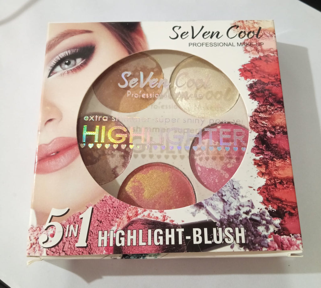 Seven Cool 5 In 1 Blusher Highlighter Palette