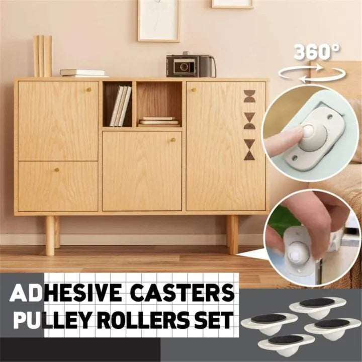 Pulley Wheel Pack Of 4 Pcs Card Packing Smooth Rotation Easy Use Compact Design Reliable Utility