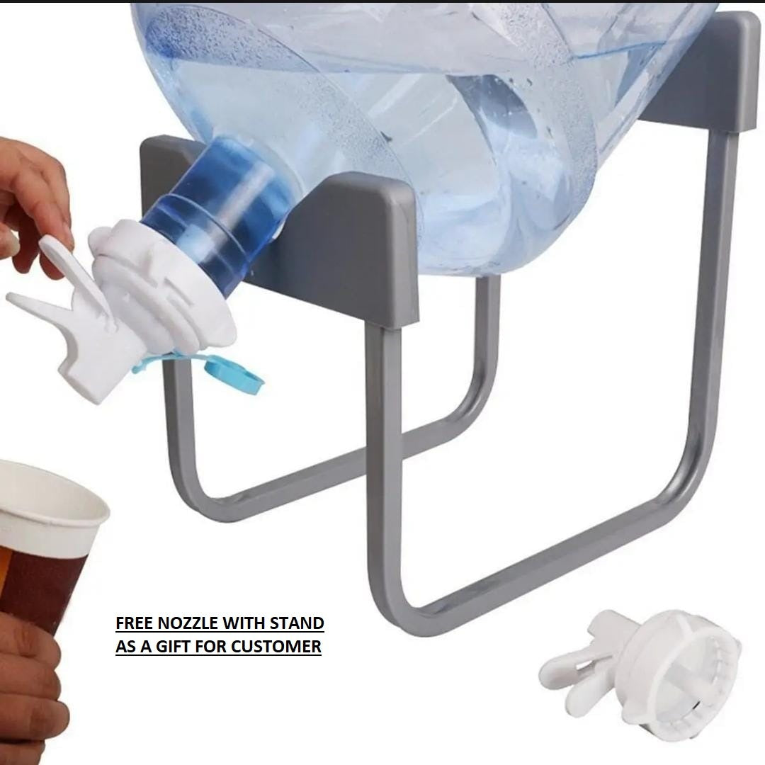 High?Quality Water Bottle Stand | Metal Rack Dispenser | Durable & Stable Holder for Home & Office | 19 Ltr bottle stand with nozzle