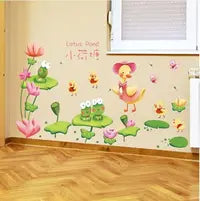 Stiker Dinding Wallsticker Lotus dan Duck size 50x70 XL7193