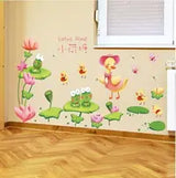 Stiker Dinding Wallsticker Lotus dan Duck size 50x70 XL7193