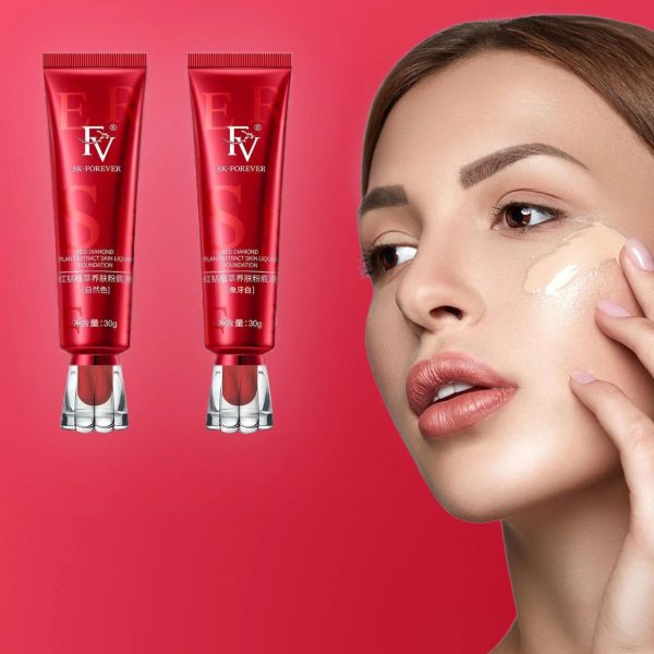 Fv Foundation Waterproof With Medium Coverage, Oil-free &amp; Long Lasting, Matte orever Foundation For Oily/normal Skin, Forever Liquid Makeup Foundation For Face, 30g Ivory