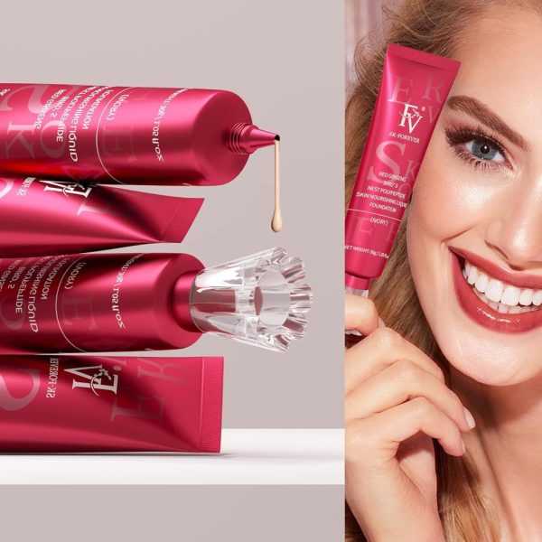 Fv Foundation Waterproof With Medium Coverage, Oil-free &amp; Long Lasting, Matte orever Foundation For Oily/normal Skin, Forever Liquid Makeup Foundation For Face, Natural Beige 30g