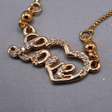 Elegant Gold Letter Love Pendant - Neckles