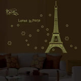 Romantic Paris Eiffel Tower Love In Pairs  Wall Stickers