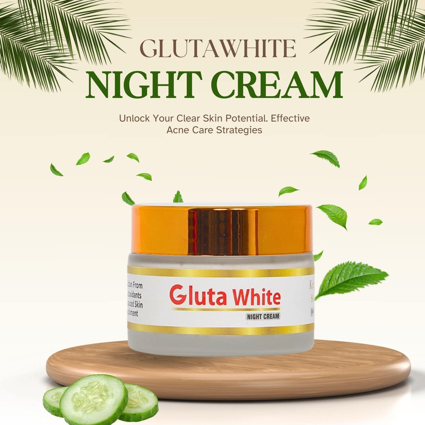 Gluta White Extreme Stronger Light Up And Anti-Aging Day &amp; Night Cream | 125 gram