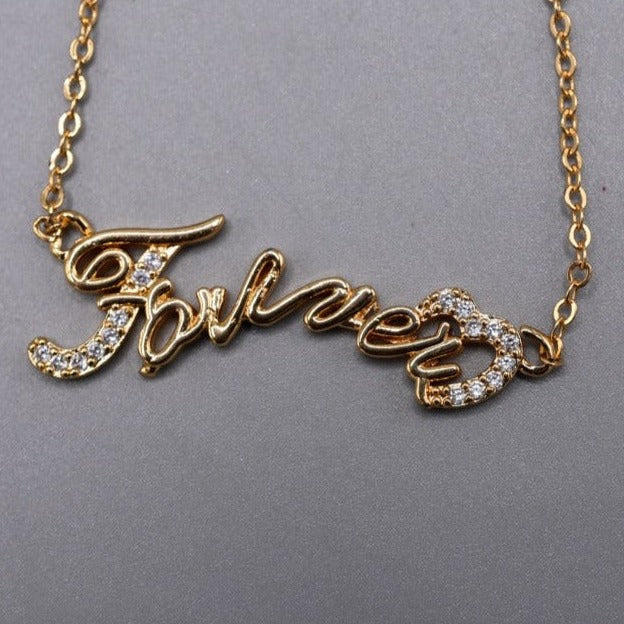 Golden Forever Steel Jewelry Locket Pendant Necklace For Women