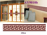 1 set Removable PVC Decals Classic Pattern Skirting Line Wall Stickers For Glass Door Decoration AY9010B