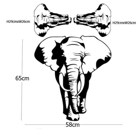 wall sticker, large elephant design  size 60x90 nc020