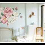 Wall stickers, decals, roses, flowers, flower garden, large flowers, white flowers, white flowers, floral decor, interior decoration, mood change, bouquet nice! size50x70  dm570098