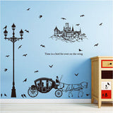Wallstiker Dinding Siluet Kereta Kuda Klasik SK9268 Wall Sticker Kamar Tidur Anak Aesthetic
