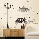 Wallstiker Dinding Siluet Kereta Kuda Klasik SK9268 Wall Sticker Kamar Tidur Anak Aesthetic