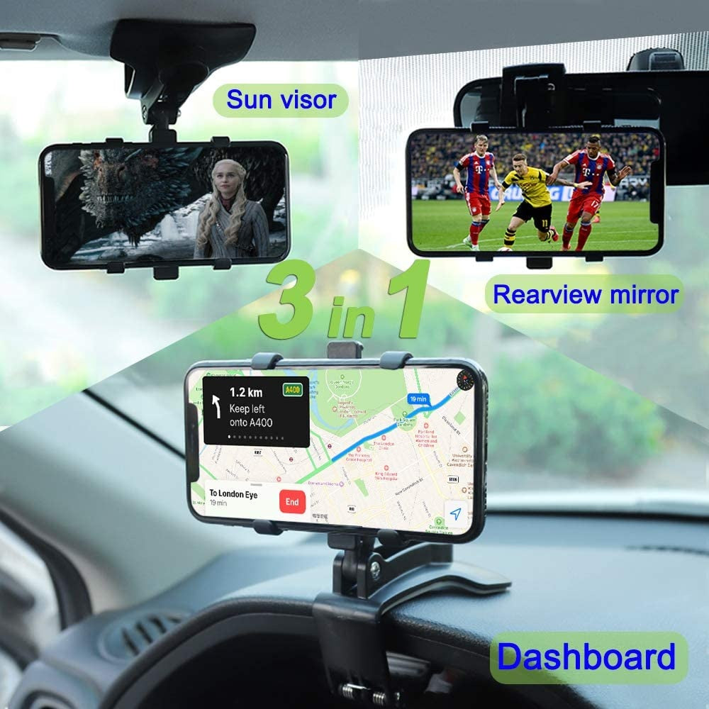 CAR Smart Phone Holder - 360 Free Spin | 360° Mobile Holder Foldable | 360° Rotateable Strong Grip Mobile Holder for Cars