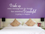 Bedroom 'Wake Up' Wall Art Quote, Modern Transfer, PVC Decal, Room Decor, Wall Sticker size 30x60 nc1043
