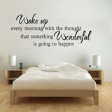 Bedroom 'Wake Up' Wall Art Quote, Modern Transfer, PVC Decal, Room Decor, Wall Sticker size 30x60 nc1043