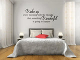 Bedroom 'Wake Up' Wall Art Quote, Modern Transfer, PVC Decal, Room Decor, Wall Sticke size 30x60cm Nc1045