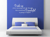 Bedroom 'Wake Up' Wall Art Quote, Modern Transfer, PVC Decal, Room Decor, Wall Sticke size 30x60cm Nc1045