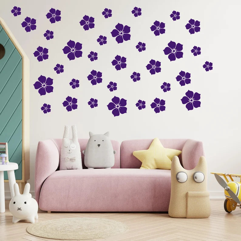 Flower Big Medium Small Mirror Stickers for Wall, 3D Mirror Wall Stickers, Acrylic Wall Stickers, Wall Stickers  size 20x40