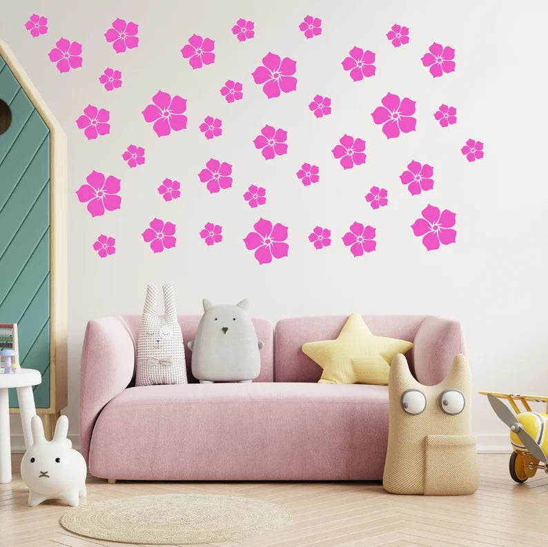 Flower Big Medium Small Mirror Stickers for Wall, 3D Mirror Wall Stickers, Acrylic Wall Stickers, Wall Stickers  size 20x40