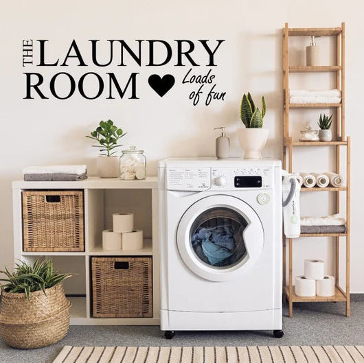 Creative Laundry Room Wall Sticker Home Decor Washing Machine Decorative Alphabet Decals Room Decor Decoration Wallpaper Poster size 20x60 dz029