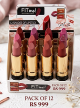 Fit Me Matte Lipstick Set Pack of 12 – Long Lasting Waterproof Liquid Lipsticks Kit for Women