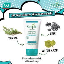 Simple Daily Skin Detox Purifying Gel Facial Wash – 150ml